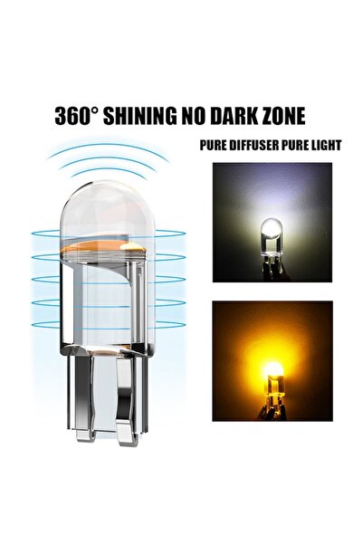 MAF Set becuri LED T10 W5W pentru faruri, 2 buc., alb rece 6000K, 12V, 400lm