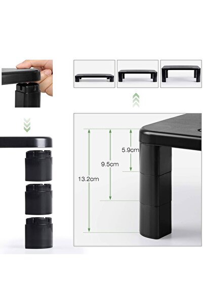 Other 3-step laptop monitor stand, black