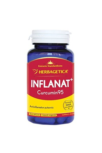 herbagetica Supliment Alimentar Inflanat + Curcumin 95 Herbagetica, 60 capsule
