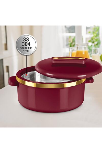 Milton Double-Wall Insulated Food Containers, Stainless Steel Interior, 3-piece (450/840/1300 ml), M