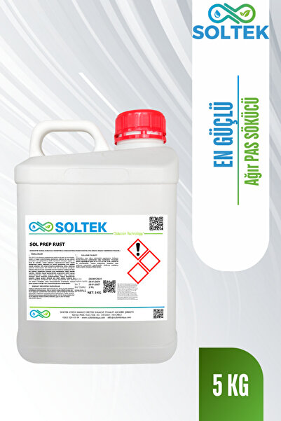 SOLTEK KİMYA En Güçlü Su Bazlı Ağır PAS SÖKÜCÜ - SOL PREP RUST - 5 L
