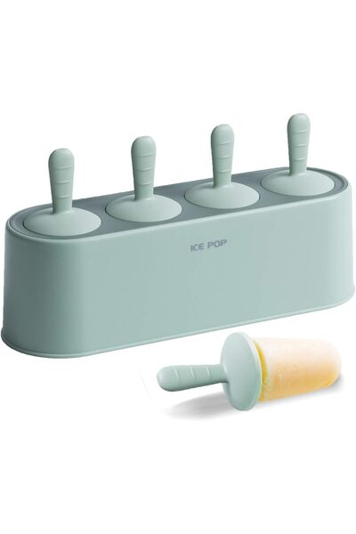 Generic WYOK 4-Piece Homemade Silicone Popsicle Molds - Easy Release, Reusable (Green)