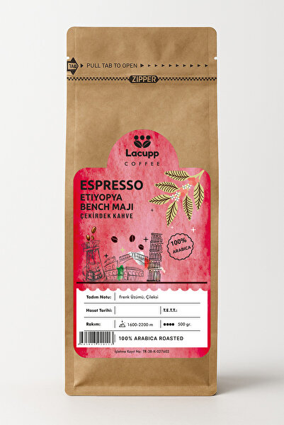 Lacupp - Etiyopya Bench Maji - Espresso Çekirdek Kahve - 500 gr | 100% Arabica