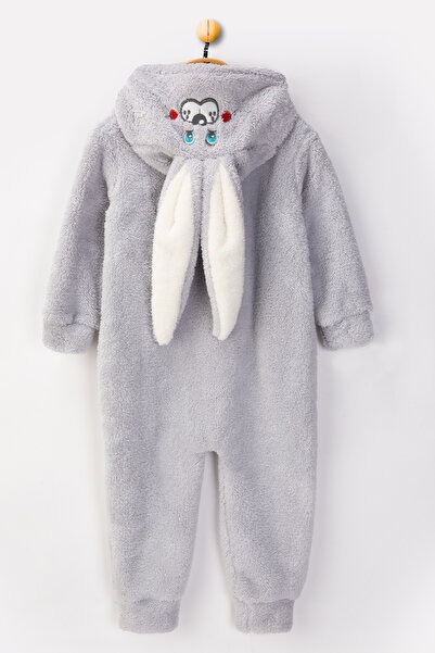 LORIAN'S Welsoft Gray Rabbit Soft Plush Zippered Baby and Sleeping Bag