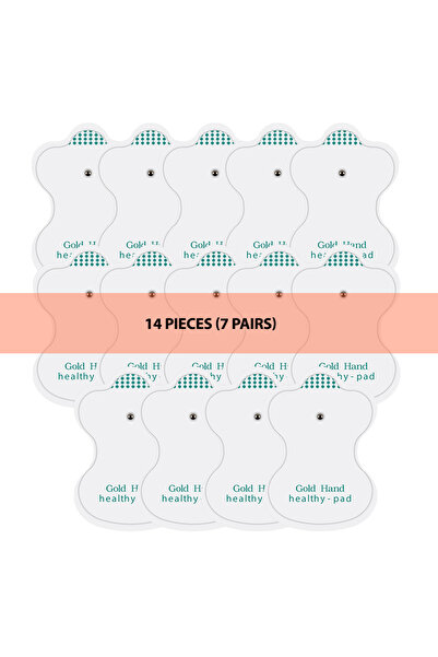 Choice3 14 قطعة من وسادات قطب القرع ذاتية اللصق من الجل لتحفيز العضلات الكهربائي عبر الجلد (TENS EMS)
