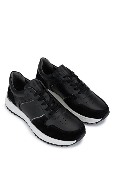 Tamer Tanca Kadın Hakiki Deri Siyah Süet Sneakers & Spor Ayakkabı