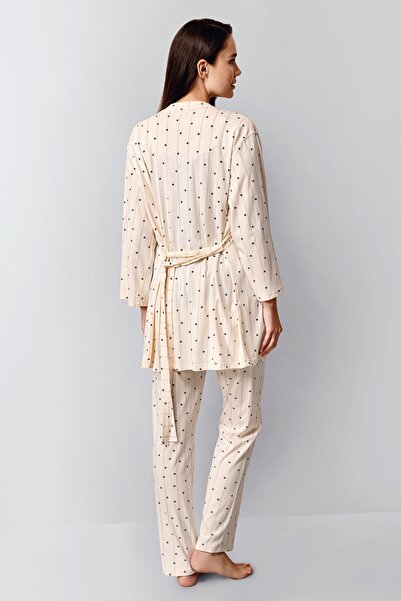 Arnetta Kadın % 100 Cotton 3'Lü Hamile/Lohusa Pijama Takım