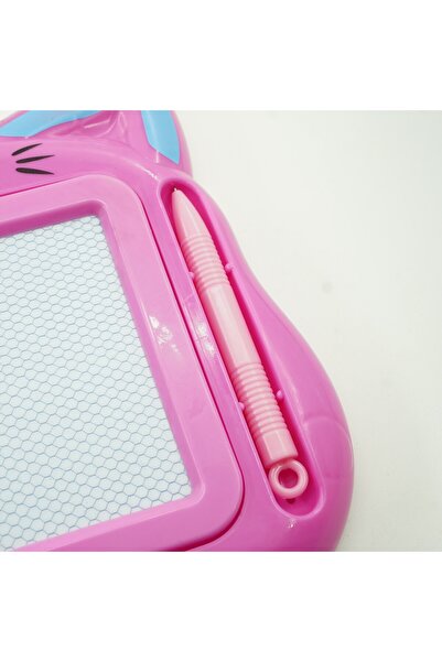 dalip Magnetic Drawing and Writing Board - Cat Model, with Stylus, 23.2x18.5 cm, Fuchsia