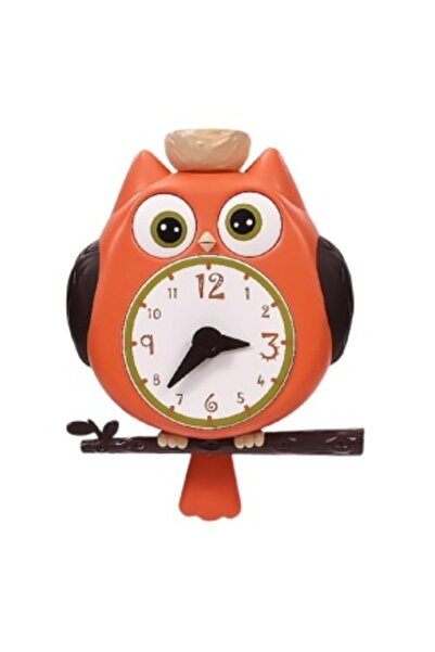 CREATIVE Bath Toy Owl with Clock, for children 2 years+, with suction cups, plastic, 18.5 x 25 x 7 cm, orange
