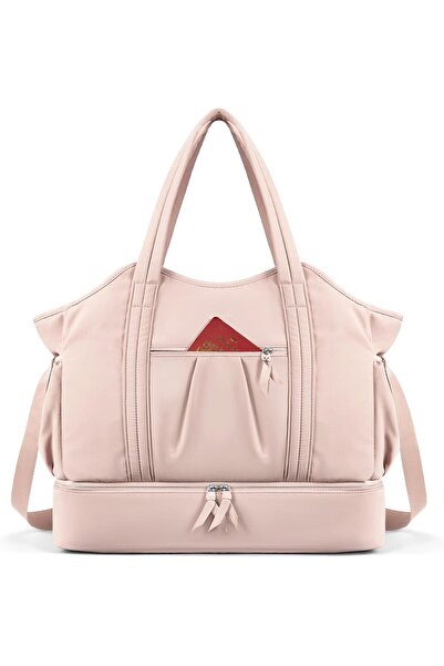 BOSTANTEN Large Duffle Bag for Travel Weekender with Shoe Compartment and Trolley Sleeve