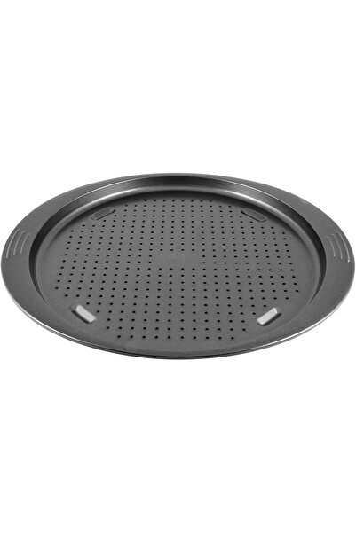 TEFAL Easy Grip 34 cm Pizza Pan, Carbon Steel, Non-Stick, Dark Grey