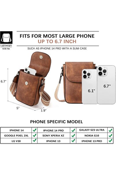 BOSTANTEN Womens Crossbody Purse Leather Cell Phone Bag Small Shoulder Handbags Purse