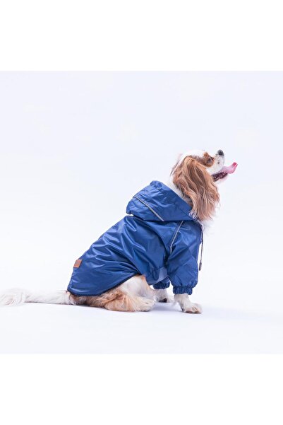 Pawstar Navy Blue Pluvia V25 Dog Coat Dog Raincoat Dog Clothing Dog Dress