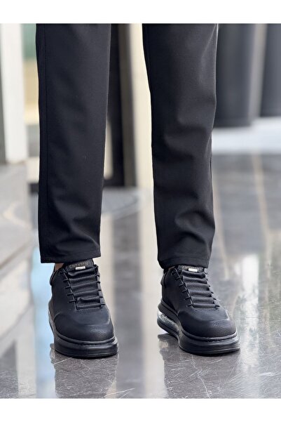 pabucmarketi Lace-Up Men's Casual Shoes Black (Black Sole)