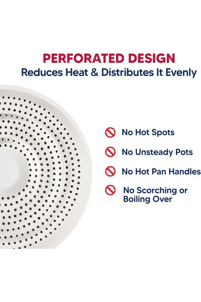 HIC Harold Import Co. 99134 صفيحة طهي مزودة بواقي لهب وموزع للحرارة، مصنوعة م...