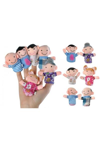 KRUZZEL Set marionete din plus pentru degete, Familia mea,