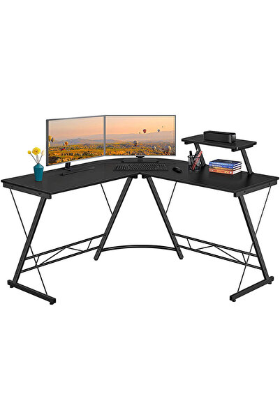 Venpara L Shaped Gaming Table, Large Computer Desk, Office Desk with Anti Scratch Waterproof Surface