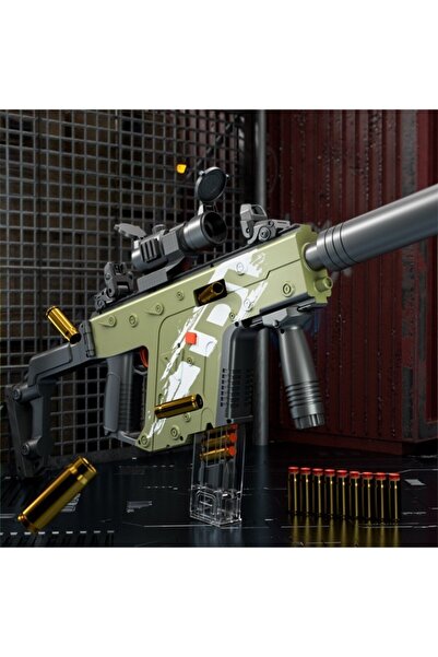 dalip Ultrarealistic Chameleon Toy Gun with Scope, 20 Foam Projectiles, 10 Cartridges, 80 cm, 8+, G