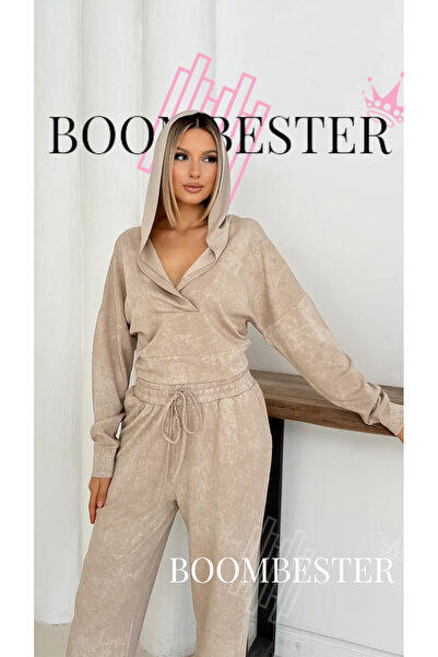 BoomBester Women's Modal Fabric Beige Comfortable Fit Tracksuit Set - Premium Imported Fabric