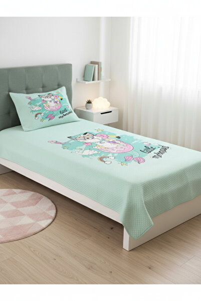 milroma Mermaid and Cute Cat Children's Pique Set