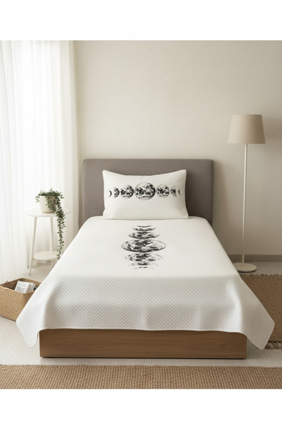 milroma Moon Phases Patterned Children's Pique Set