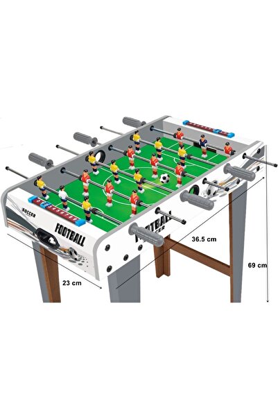 Flippy Flippy Football Table, 18 Players, 6 Handles, Scoreboard, Metal/Wood/ABS, 69x36.5x23 Cm, Multicolor
