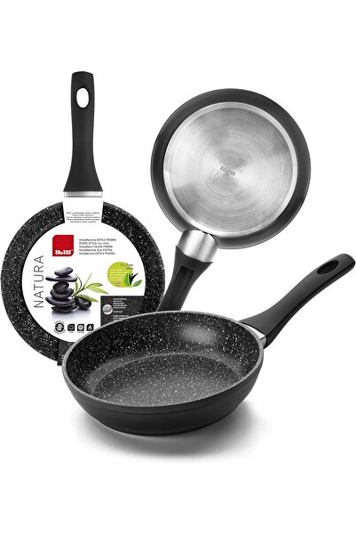 iBiLi Natura Frying Pan 440016, Black, 16 cm, Aluminum