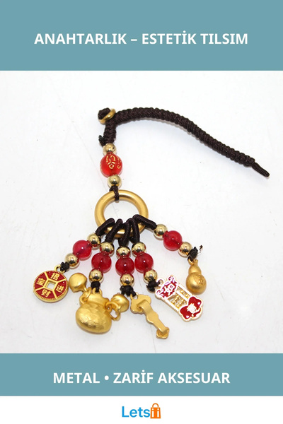 Letsii سلسلة مفاتيح الحظ والبركة بتصميم أنيق ومتين