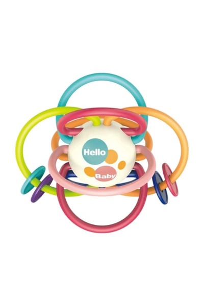 CREATIVE Jucărie pentru bebeluși cu dentiție, zornăitoare și abilități motorii, silicon, multicoloră