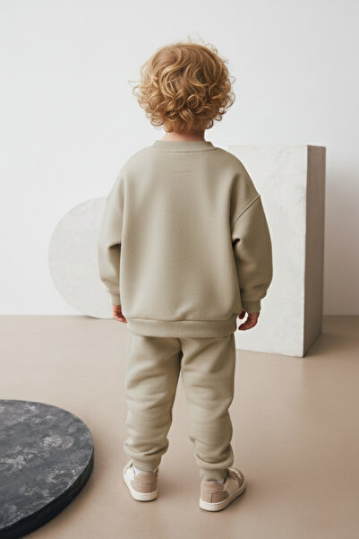 Minipodyum Embroidery Detailed Baby Boy Top and Bottom Tracksuit Set