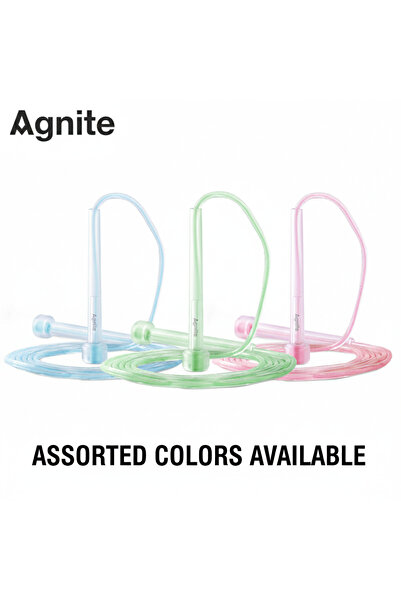 Deli حبل القفز الفلوري المصنوع من مادة البولي فينيل كلوريد من أجنايت، قابل للتعديل، 2.8 متر، قطعة واحدة (لون عشوائي)