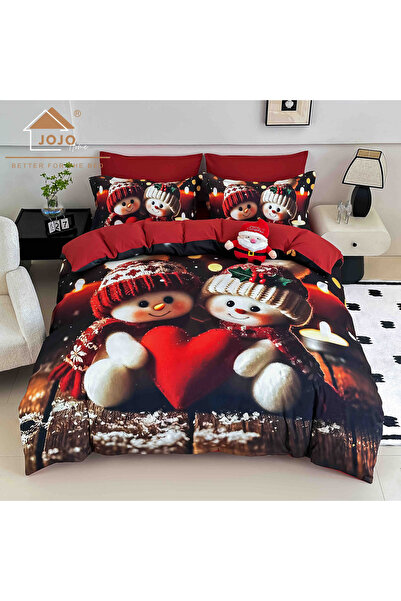 JOJO HOME 5D bedding set, 6 pieces, with elastic, Digital print, with elastic, 180x200cm, Heart