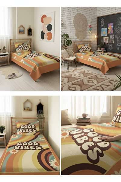 milroma Retro Colorful Good Vibes Children's Pique Set