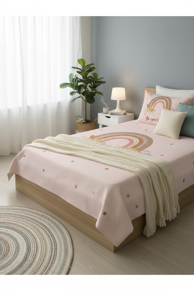 milroma Pink Pastel Rainbow Children's Pique
