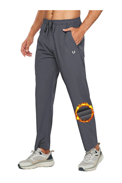 OEM Men's thermal running sports pants, gray, XL