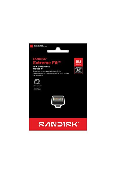 SanDisk Ultra Fit 512Gb Sdcz530-512G-G46 400Mb/S Type-C Flash Memory