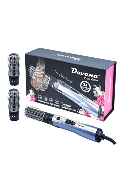 Davena Davina DV402 Hair Dryer with Two Brushes, Blue
