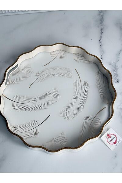 ROSSEV Pimua White Round Tray