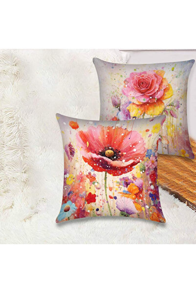 OEM Decorative pillowcases with floral pattern 45x45 cm set of 4 pieces