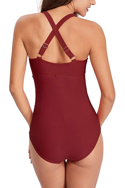 OEM Women's swimsuit, burgundy XL