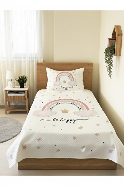 milroma Happy Children's Pique with Rainbow and Crown Pattern