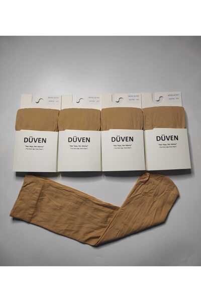 DÜVEN 4 чифта чорапи със средна дебелина 40 дени, с отворени пръсти и дължина до коляното
