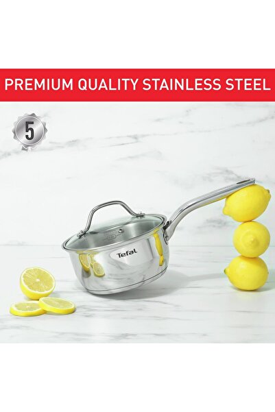 TEFAL Saucepan | Intuition Pot 16 cm | 1.3 L | Premium 18/10 Stainless Steel | 2-Year Warranty | B86