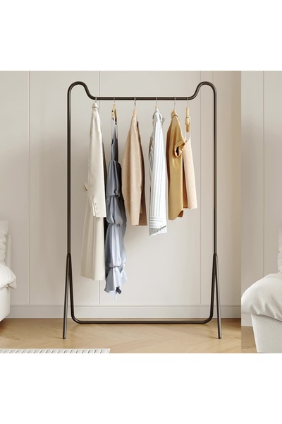 Zztcmp حامل ملابس قائم بذاته من الحديد المطاوع، علاقة ملابس بسيطة وحديثة لغرفة النوم 80*40*160 سم