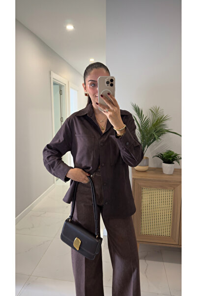 BİRCANÇİL Dlvin Setran Brown Suede Shirt