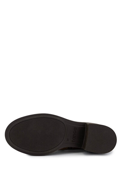 Tamer Tanca Kadın Hakiki Deri Taba Süet Topuklu Bot