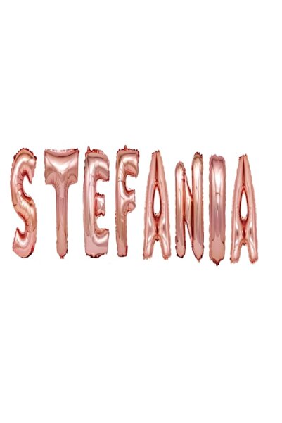 OEM Set de baloane cu litere - Nume „Stefania”, Auriu roz, 40 cm