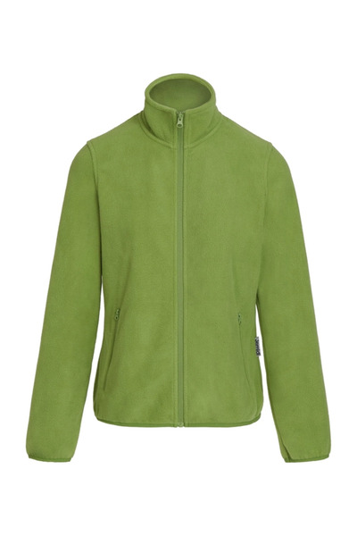 OEM Women's fleece sweatshirt, long sleeves, zip at the neck, high collar, green L