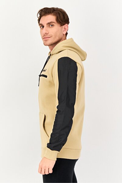 Ellesse Men Sportswear Fit Long Sleeve Outdoor Hoodie, Dark Beige