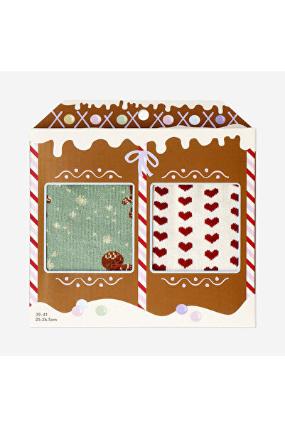 Flying Tiger Copenhagen Kurabiye Ev Kutusunda 2'li Çorap 39/41